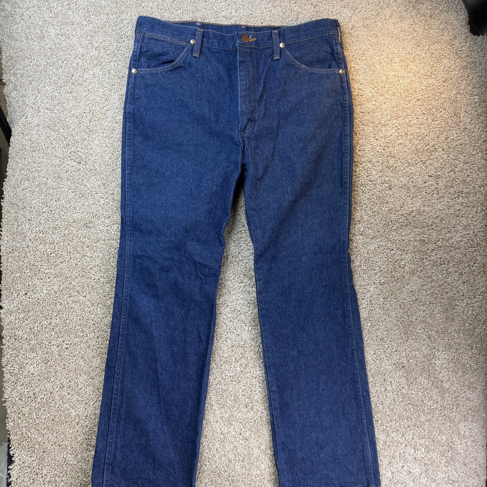 Wrangler 939DEN Regular Fit Jeans Mens 36x30 Med Wash Blue Denim Straight Casual